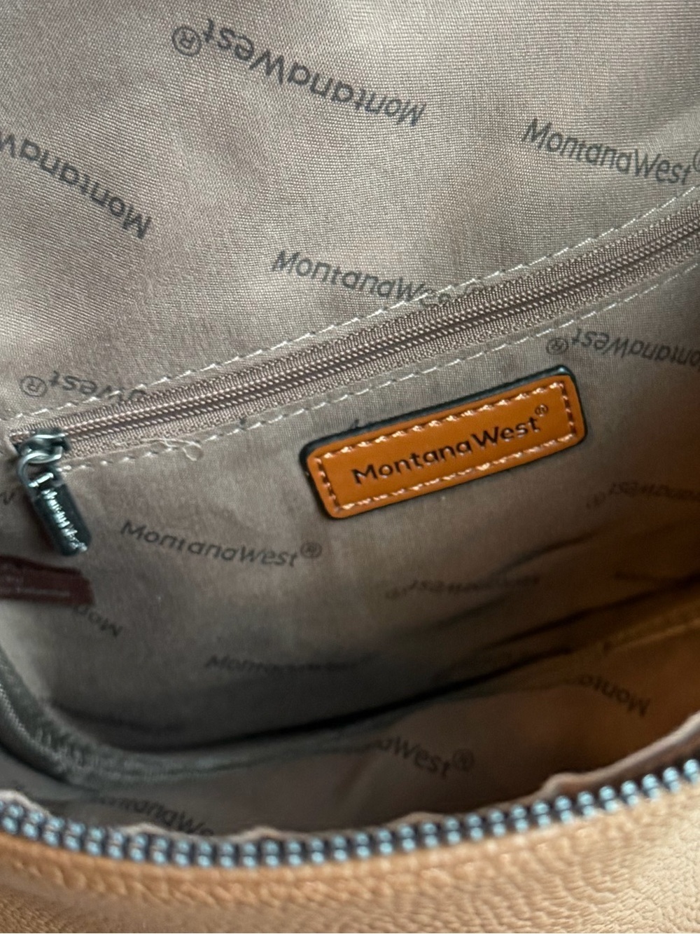 🤎Montana West Leather Brown Crossbody Bag. Like new/ NWOT - Picture 10 of 15